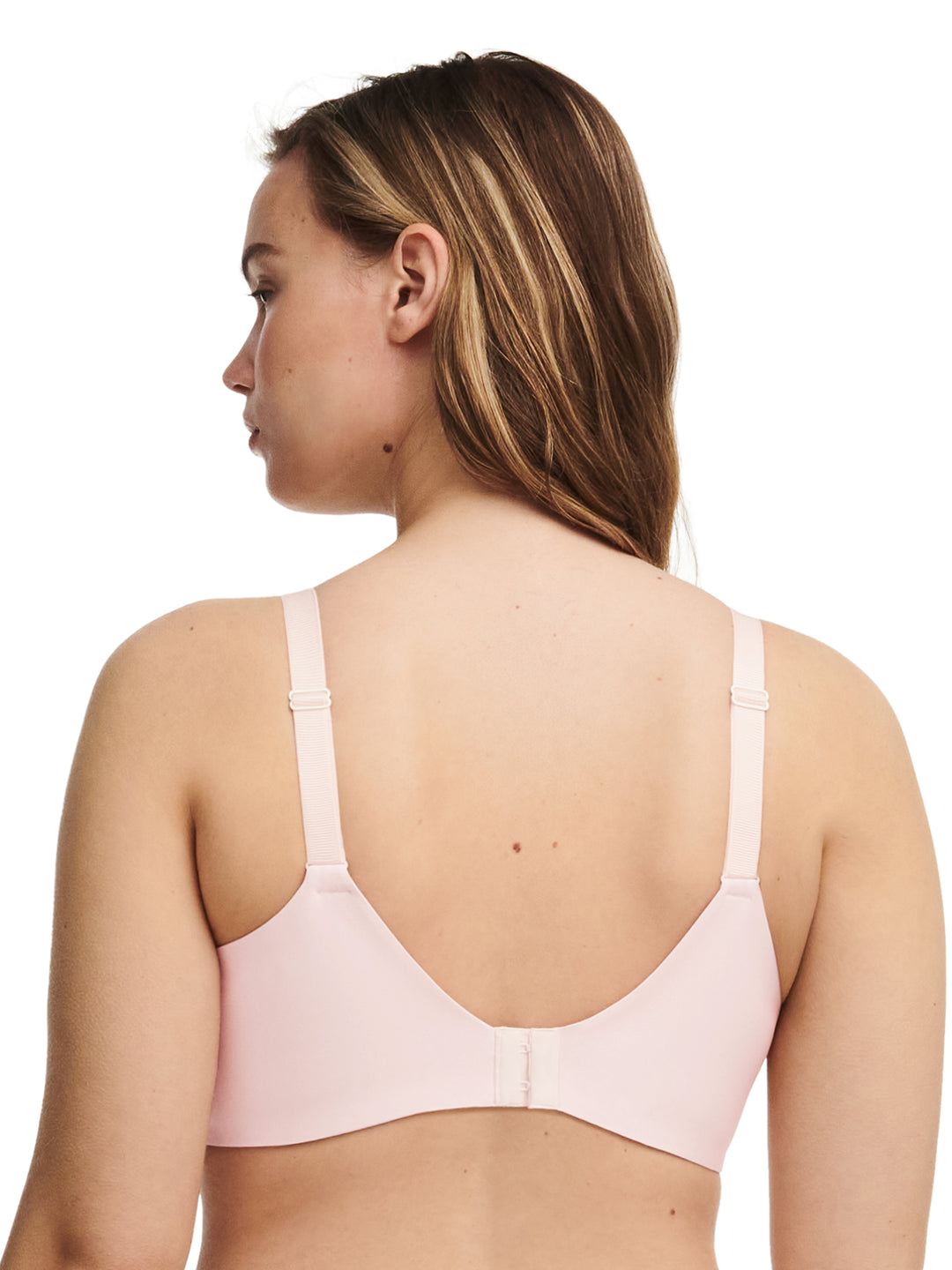 Chantelle - 圖案支撐超遮蓋記憶胸罩塔夫綢粉紅色