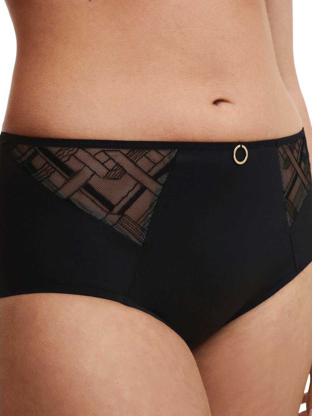 Chantelle - Graphic Support High Waisted Support Full Brief Black Full Brief Chantelle 