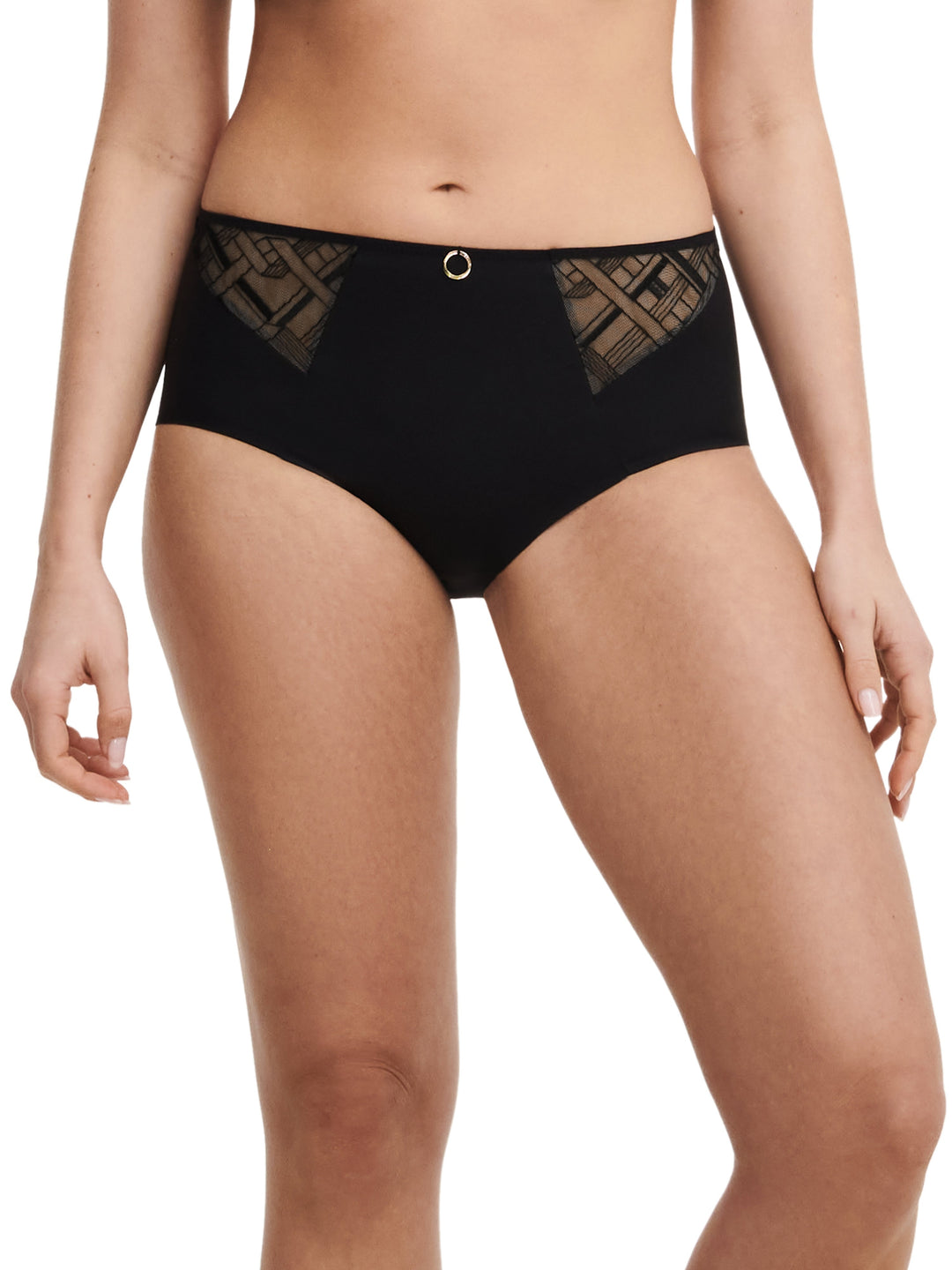 Chantelle - Graphic Support High Waisted Support Full Brief Black Full Brief Chantelle 