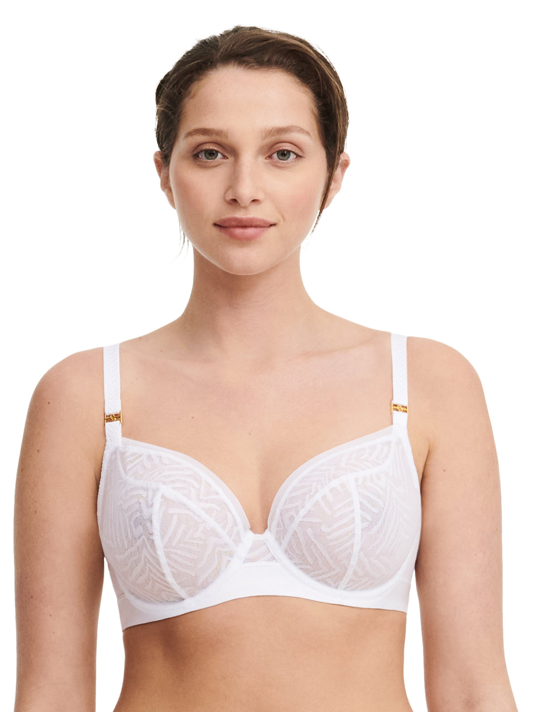 Chantelle - Graphic Allure Covering Underwired White Full Cup Bra Chantelle 