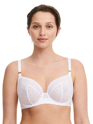 Chantelle - Sujetador de copa completa blanco con aros y cobertura Graphic Allure Chantelle 