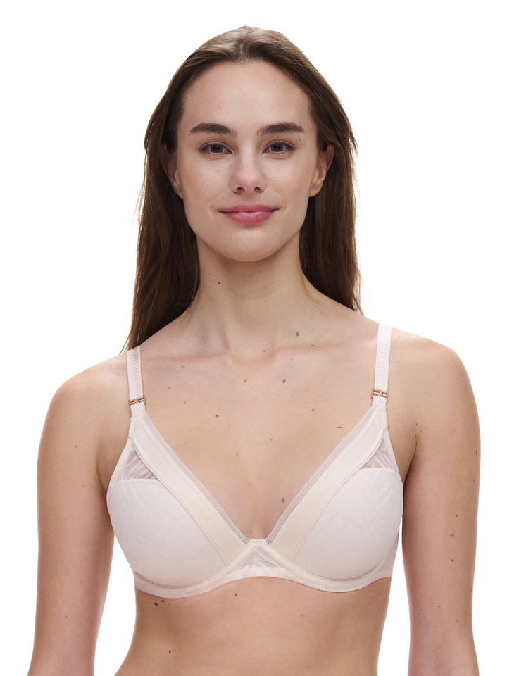 Chantelle - Graphic Allure Plunge T-Shirt Bra Rose Pearl