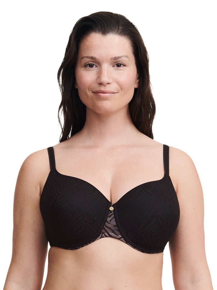 Chantelle - Soutien-Gorge Spacer Couvrant Allure Graphique Noir Soutien-Gorge Spacer Chantelle