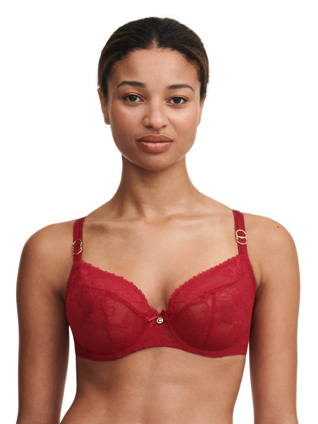 Chantelle - Orchids Covering Underwired Bra Passion Red