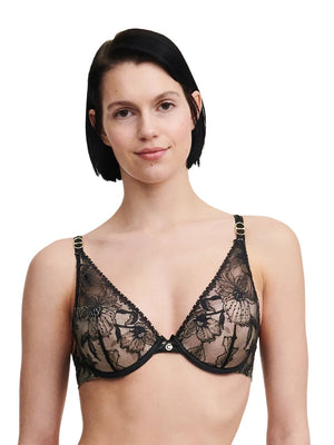 Chantelle - Orchids Push Up Bra Black