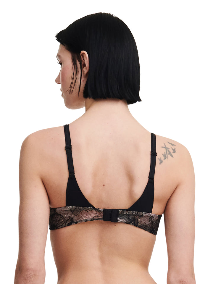 Chantelle - Orchids Half-Cup Balcony Bra Black Half Cup Bra Chantelle 