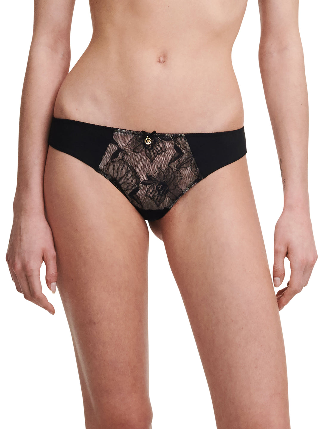 Chantelle - Orchids Tanga Black Thong Chantelle 