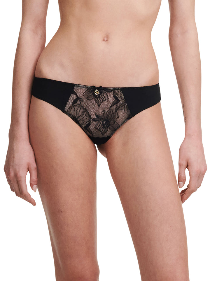 Chantelle - Orchids Tanga Black Thong Chantelle 