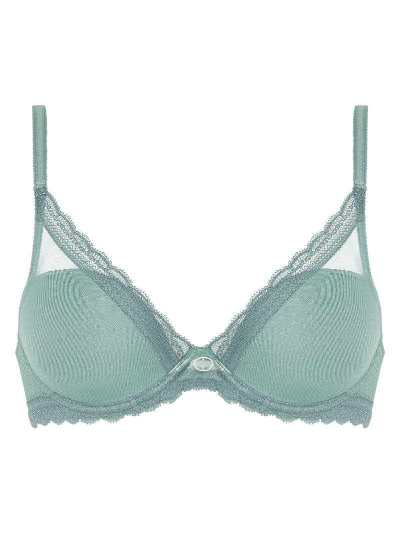 Chantelle Parisian Allure Plunge Bra - Trellis Green Plunge Bra Chantelle 