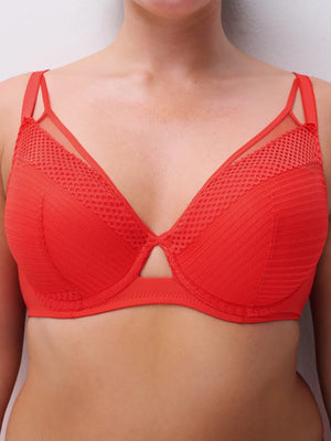 Chantelle - Play Plunge T-Shirt Bra Red Cocktail
