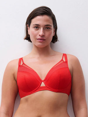 Chantelle - Play Plunge T-Shirt Bra Red Cocktail