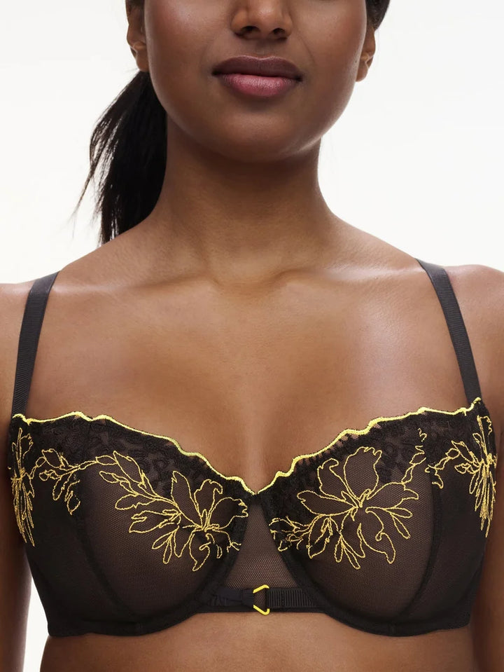 Chantelle - Spice Half-Cup Bra Black / Yellow