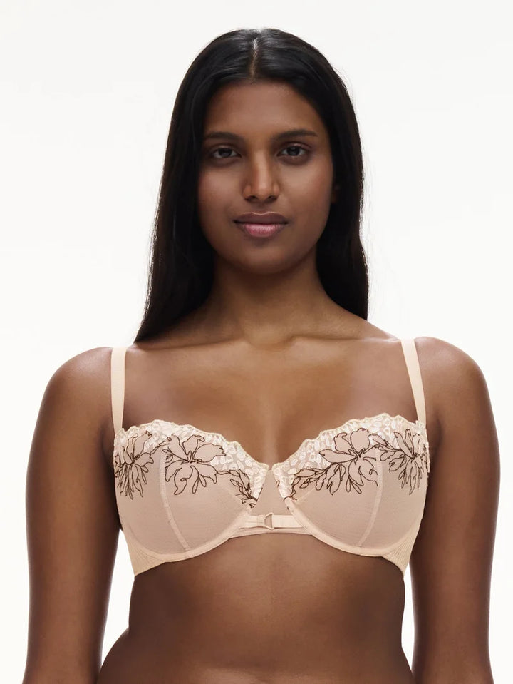 Chantelle - Spice Half-Cup Bra Clay Nude / Black