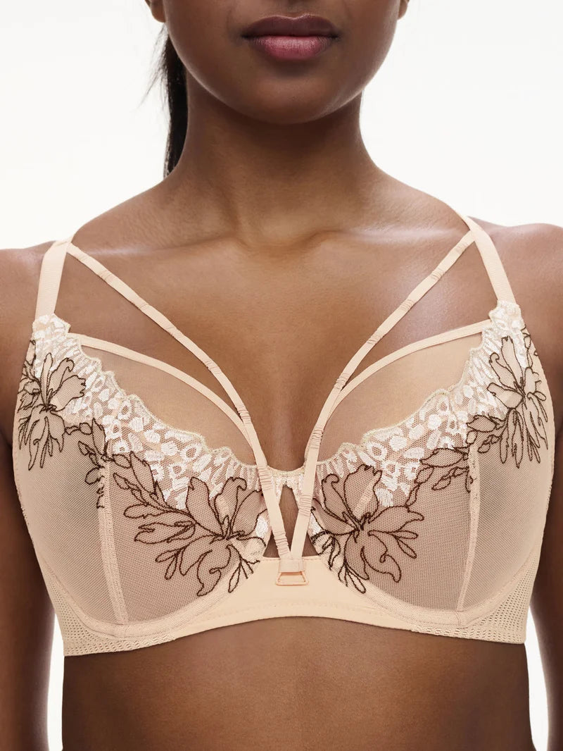 Chantelle - Spice Very Covering Underwired Bra Clay Nude / Black
