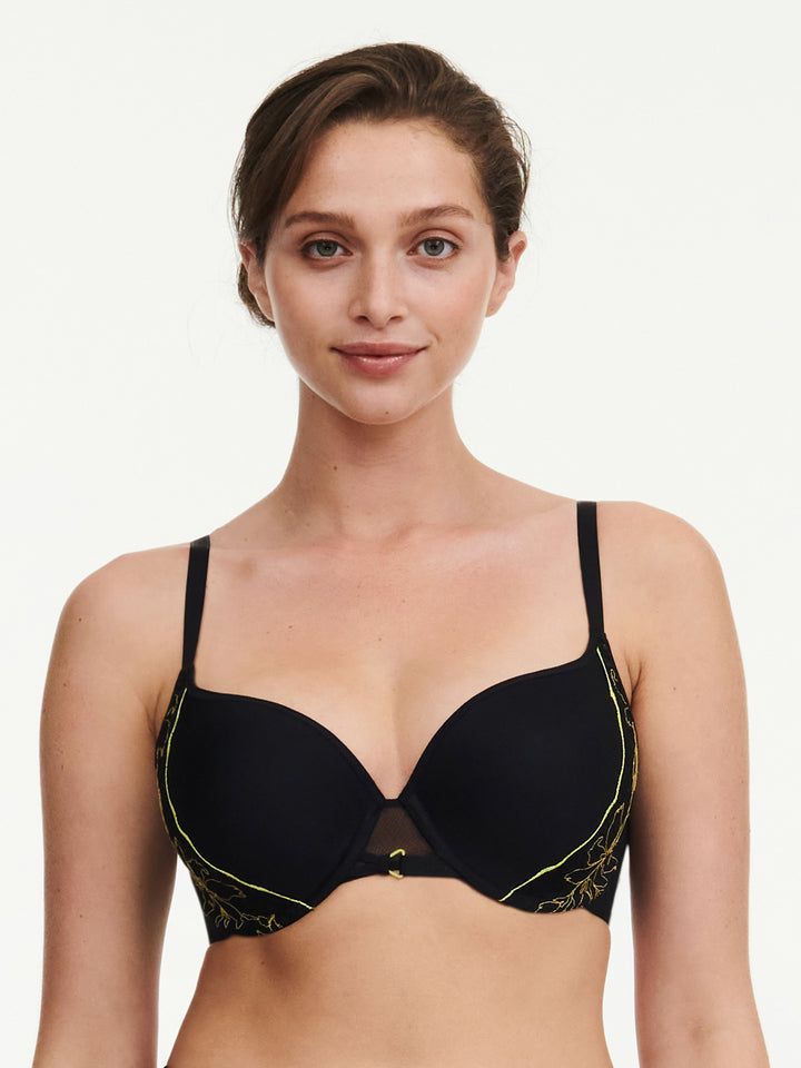 Chantelle - Spice Covering T-Shirt Bra Black / Yellow