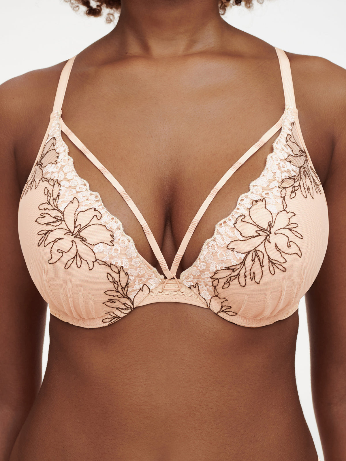 Chantelle - Spice Push Up Bra Clay Nude / Black
