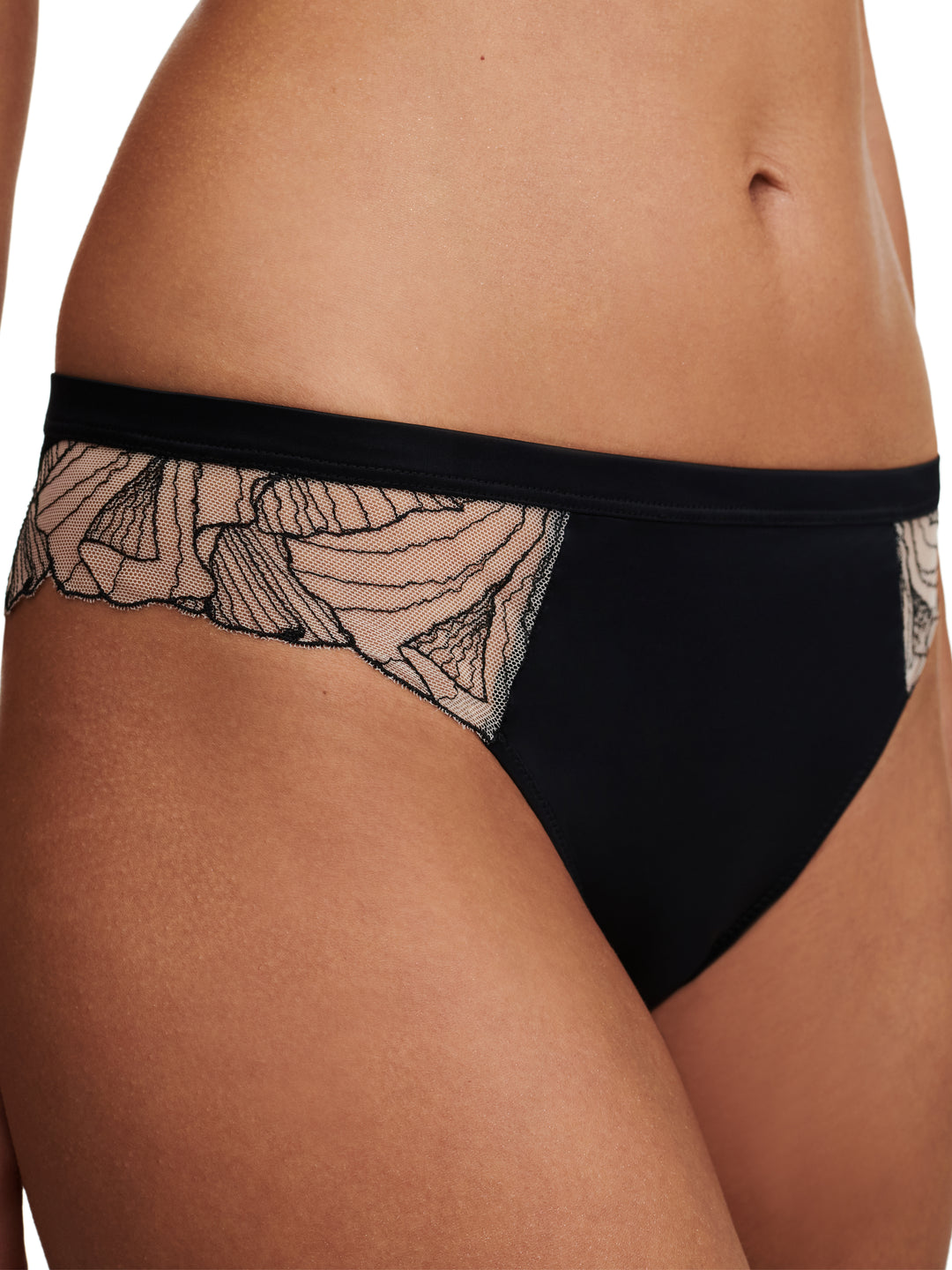 Chantelle - Tattoo Love Revealing Brief Black / Golden Beige