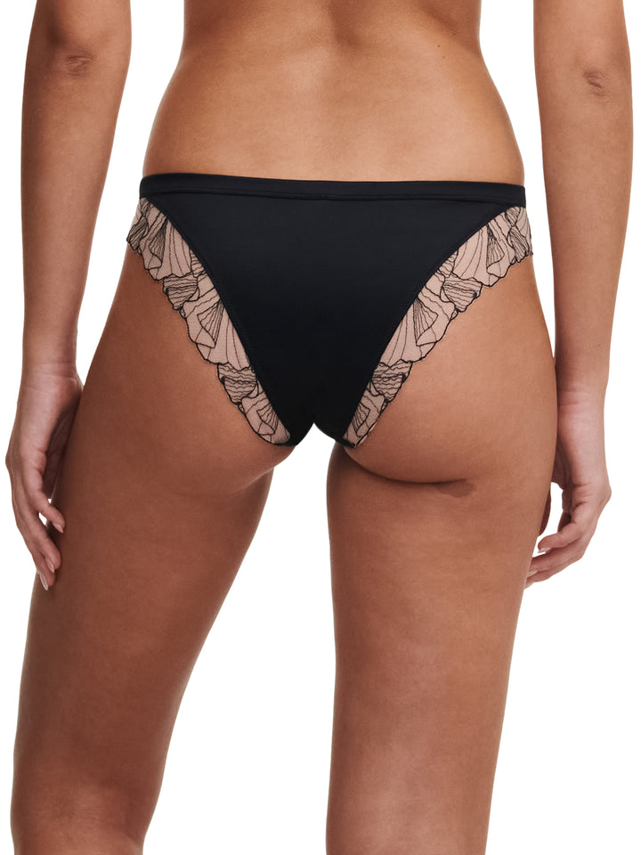 Chantelle - Tattoo Love Revealing Brief Black / Golden Beige