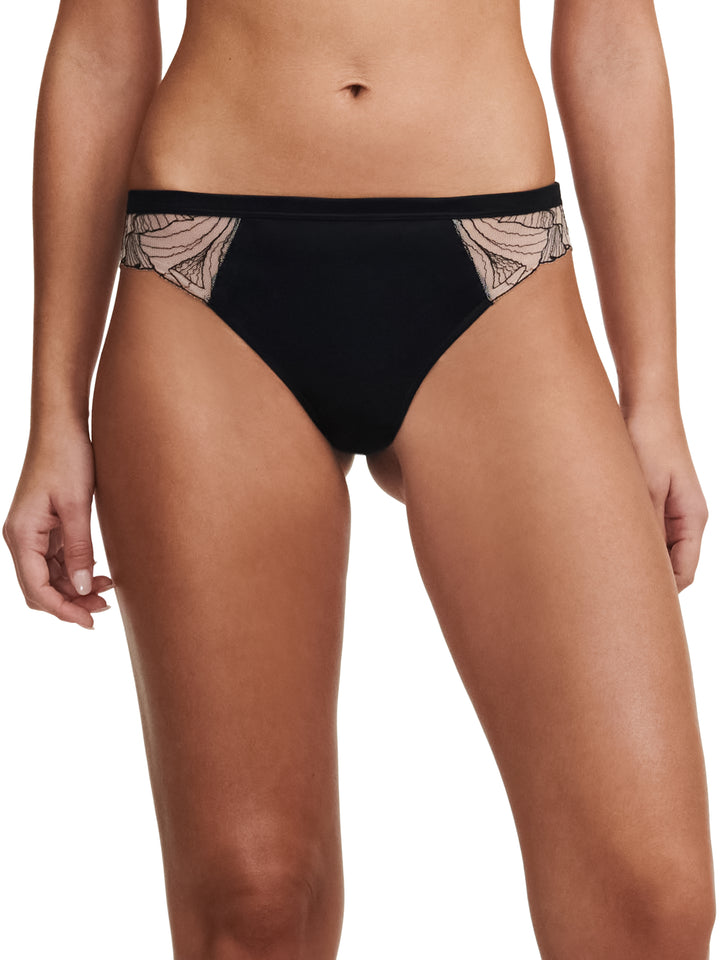 Chantelle - Tattoo Love Revealing Brief Black / Golden Beige