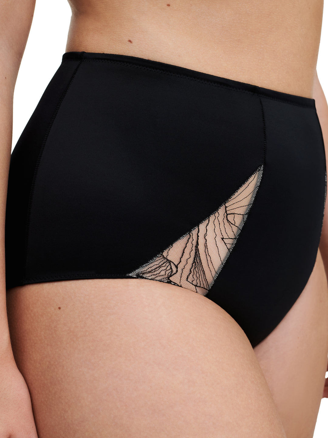 Chantelle - Tattoo Love High-Waisted Full Brief Black / Golden Beige