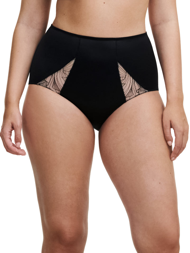 Chantelle - Tattoo Love High-Waisted Full Brief Black / Golden Beige