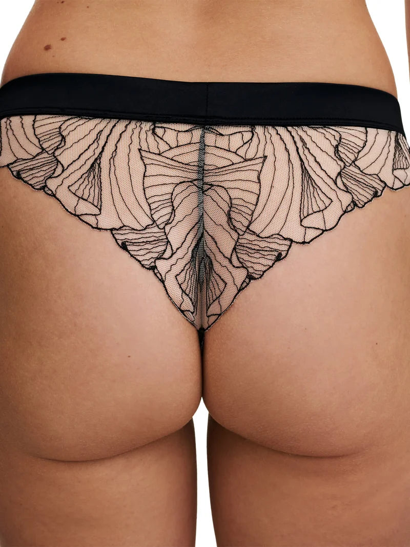 Chantelle - Tattoo Love Tanga Black / Golden Beige