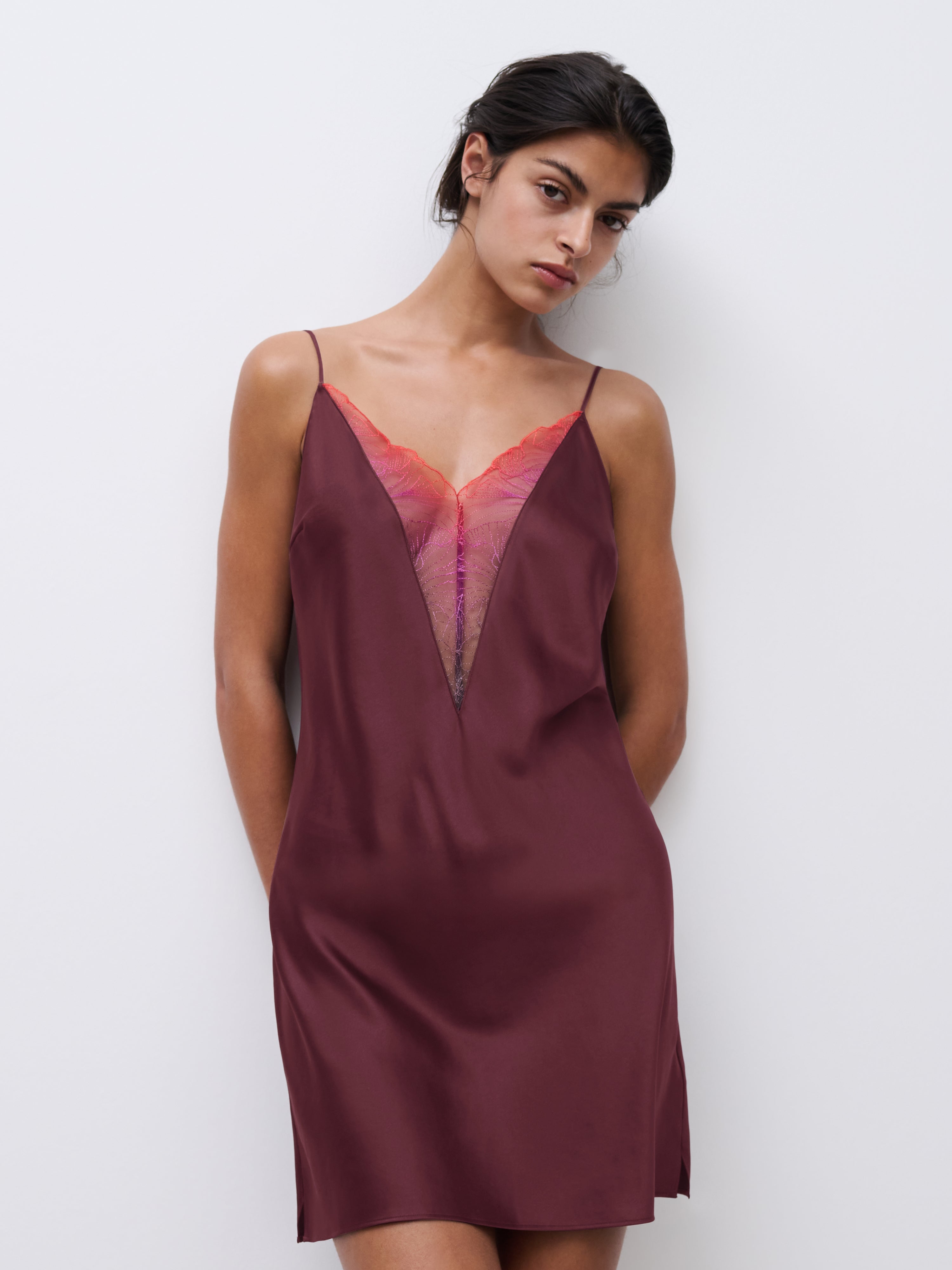 Chantelle Tattoo Love Nightdress Plum