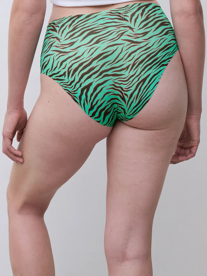 Chantelle - Pulpies High Waist Brief Emerald Zebra