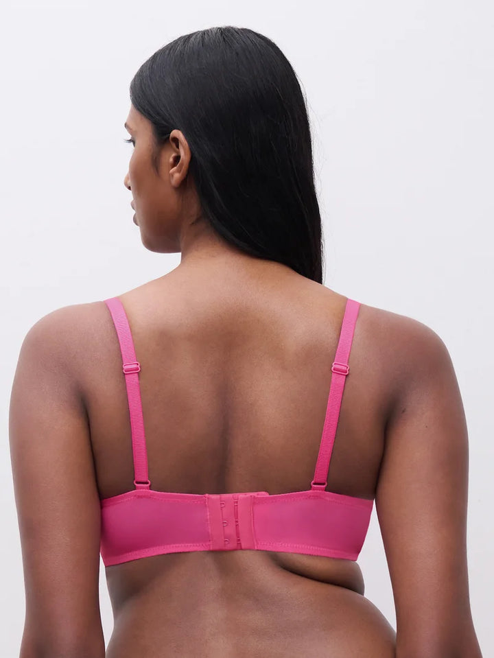 Chantelle - Poison Half-Cup T-Shirt Bra Flame Red / Fuchsia Purple