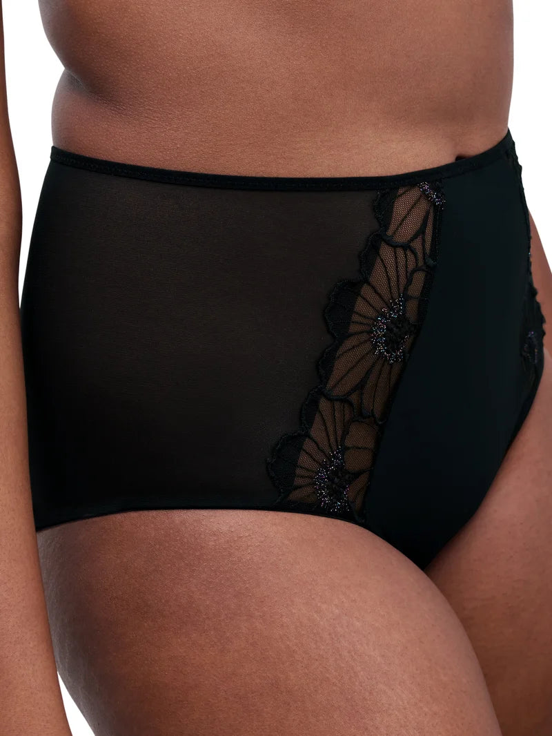 Chantelle - Lush High-Waisted Full Brief Festive Black