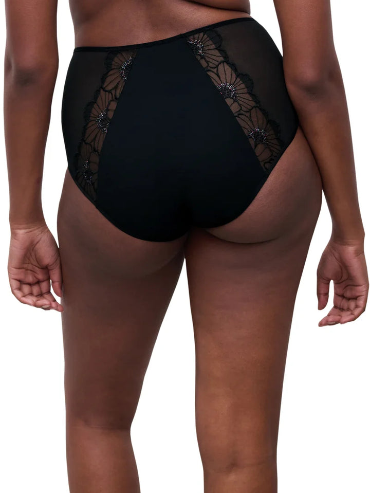 Chantelle - Lush High-Waisted Full Brief Festive Black