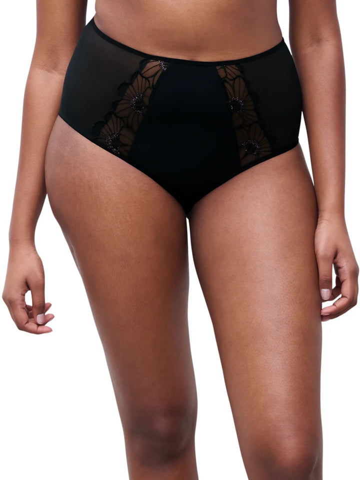 Chantelle - Lush High-Waisted Full Brief Festive Black