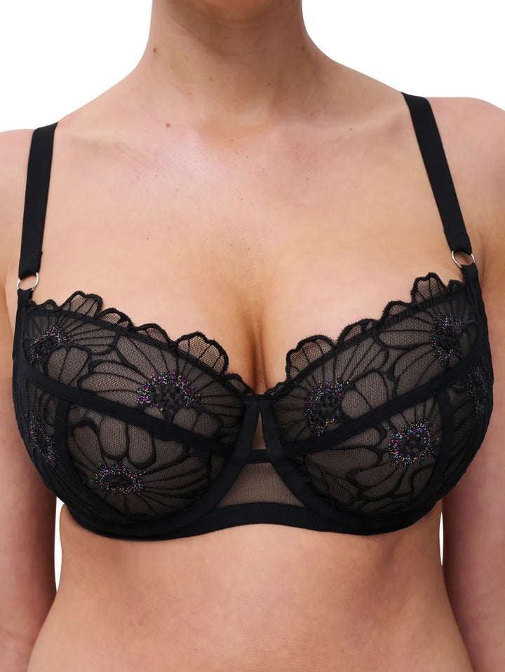 Chantelle - Lush Half-Cup Bra Festive Black