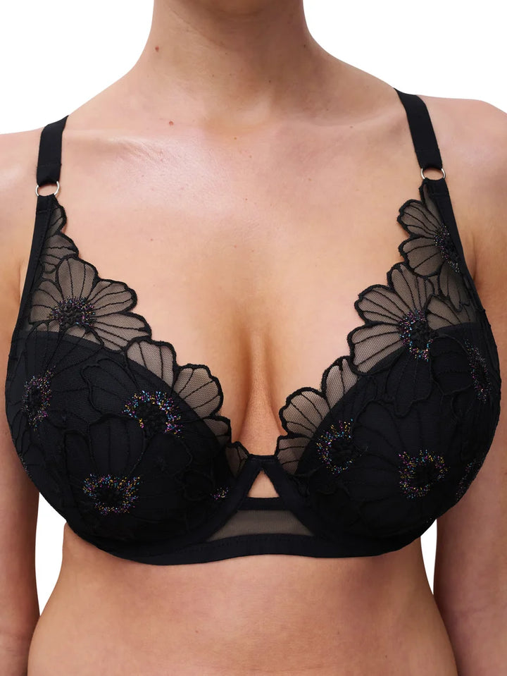 Chantelle - Lush Plunge T-Shirt Bra Festive Black