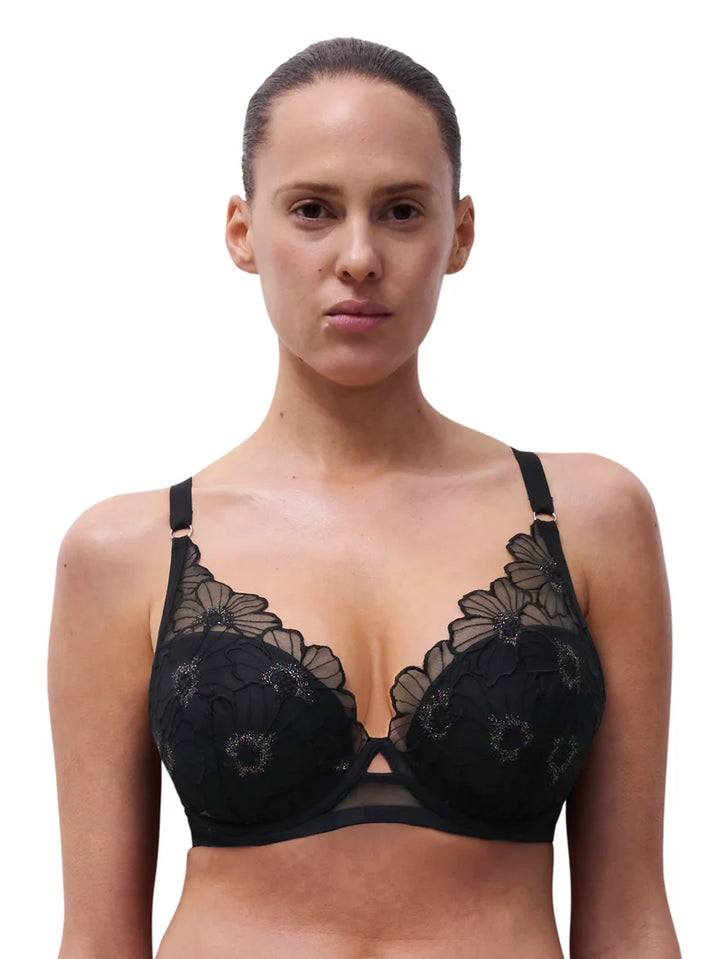Chantelle - Lush Plunge T-Shirt Bra Festive Black