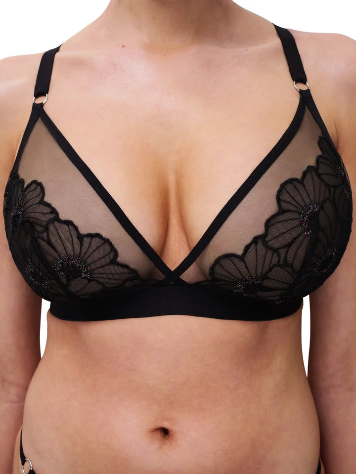Chantelle - Lush Wirefree Triangle Bra Festive Black