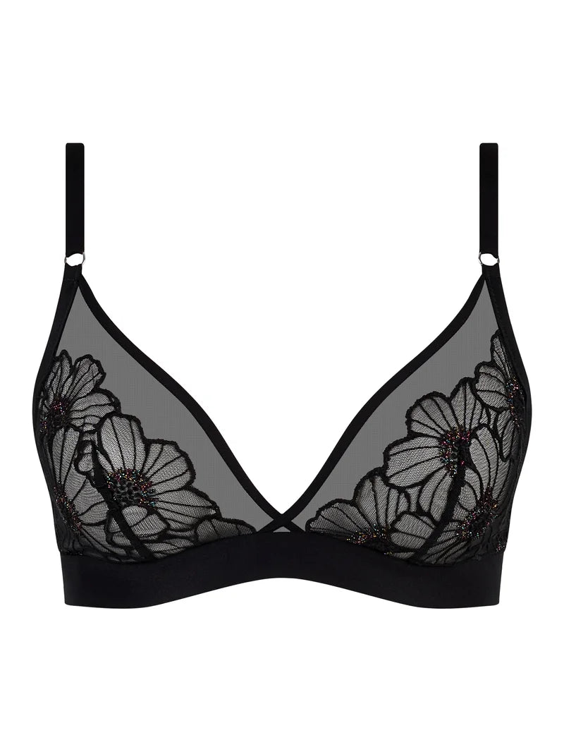 Chantelle - Lush Wirefree Triangle Bra Festive Black