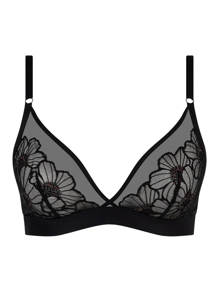 Chantelle - Lush Wirefree Triangle Bra Festive Black