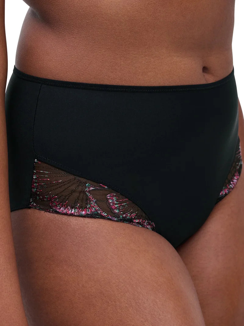 Chantelle - Lily High-Waisted Full Brief Romantic Black