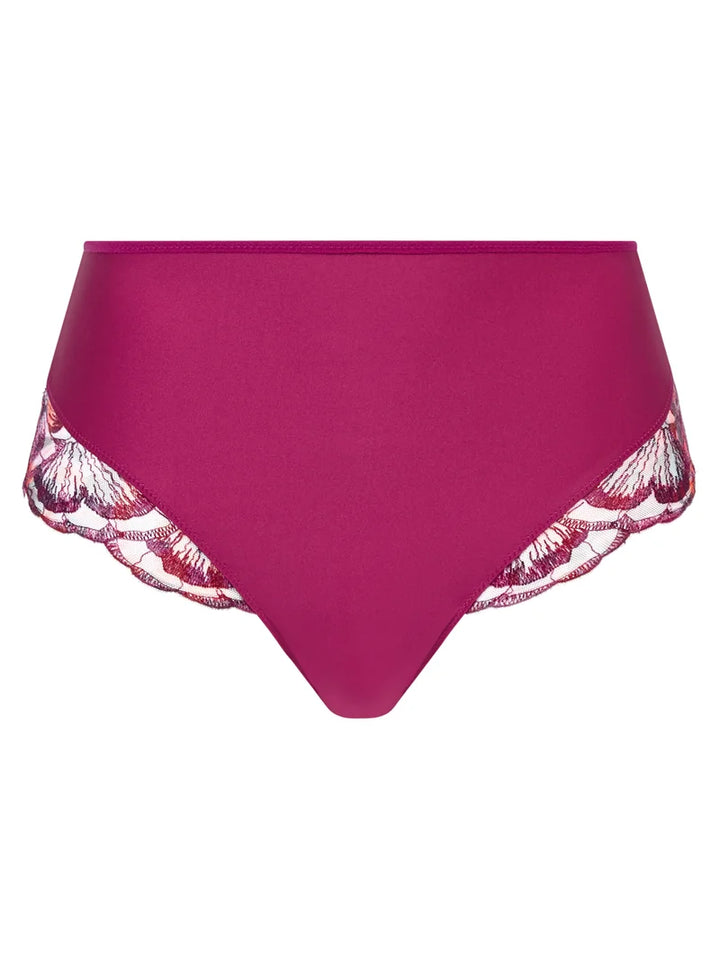 Chantelle - Lily High-Waisted Full Brief Dark Fushia Multico