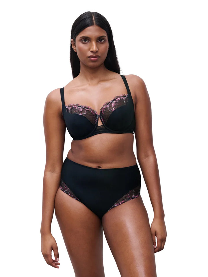 Chantelle - Lily High-Waisted Full Brief Romantic Black