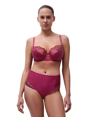 Chantelle - Lily High-Waisted Full Brief Dark Fushia Multico