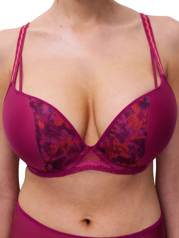 Chantelle - Lily Extra Push Up Bra Dark Fushia Multico