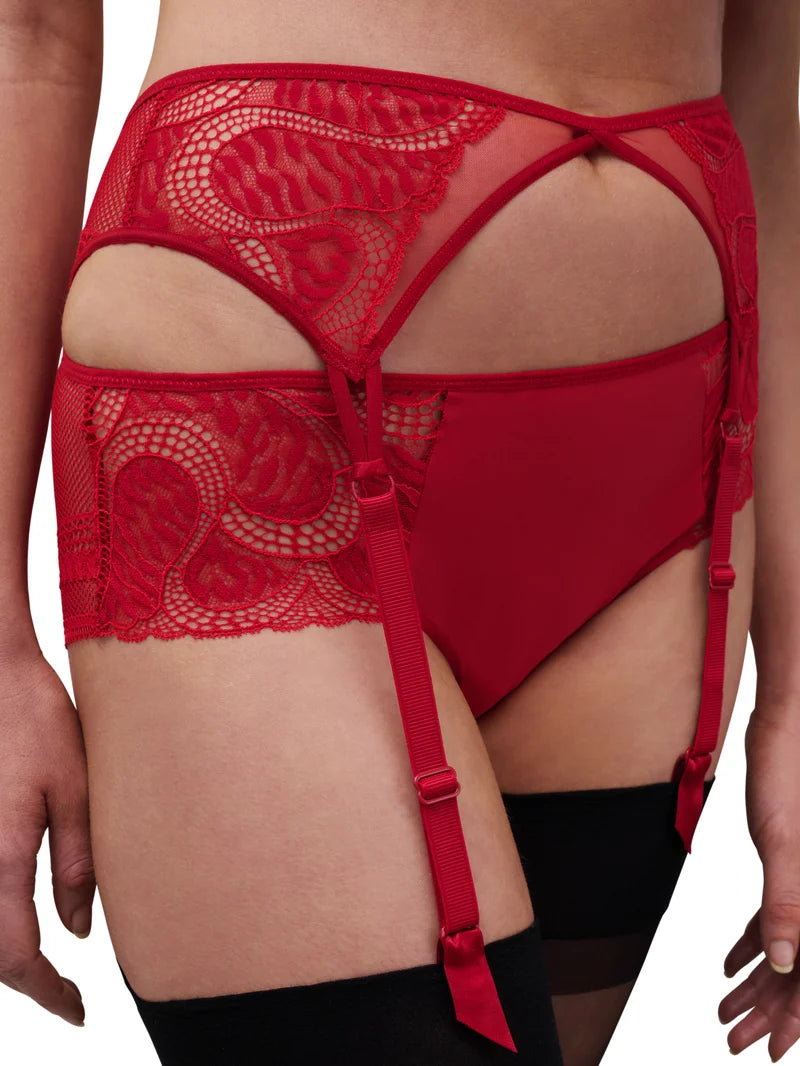 Chantelle - Amor Suspender Belt Scarlet
