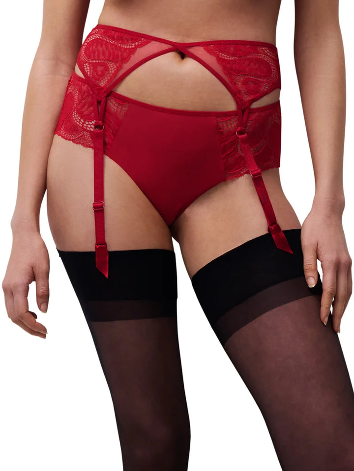 Chantelle - Amor Suspender Belt Scarlet