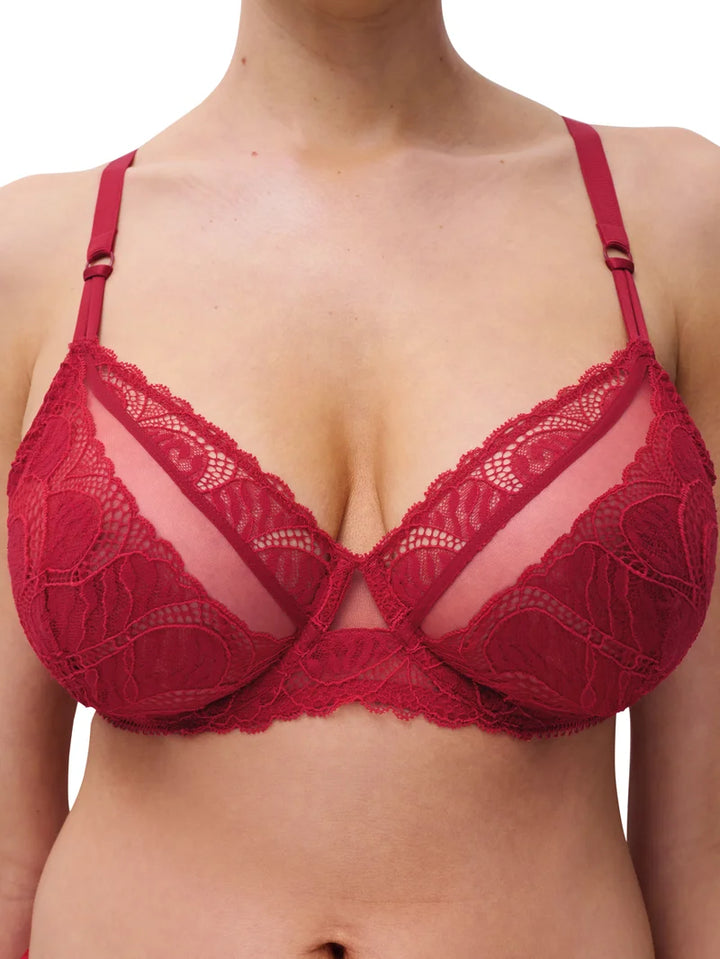 Chantelle - Amor Covering Underwired Bra Scarlet