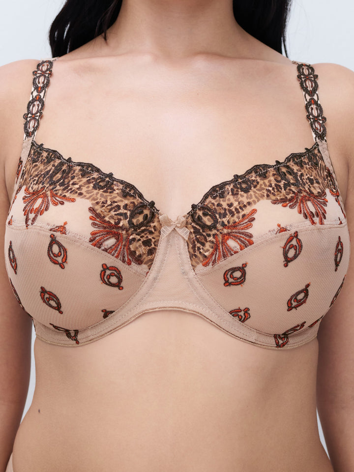 Chantelle - Champs Elysees Very Covering Underwired Bra Feline Print