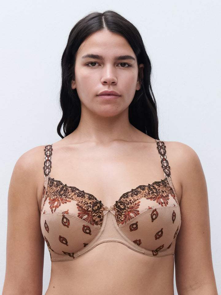 Chantelle - Champs Elysees Very Covering Underwired Bra Feline Print