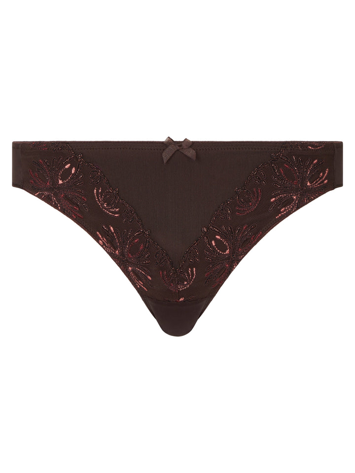 Chantelle - Champs Elysées Brazilian Brief Glossy Brown Brief Chantelle 