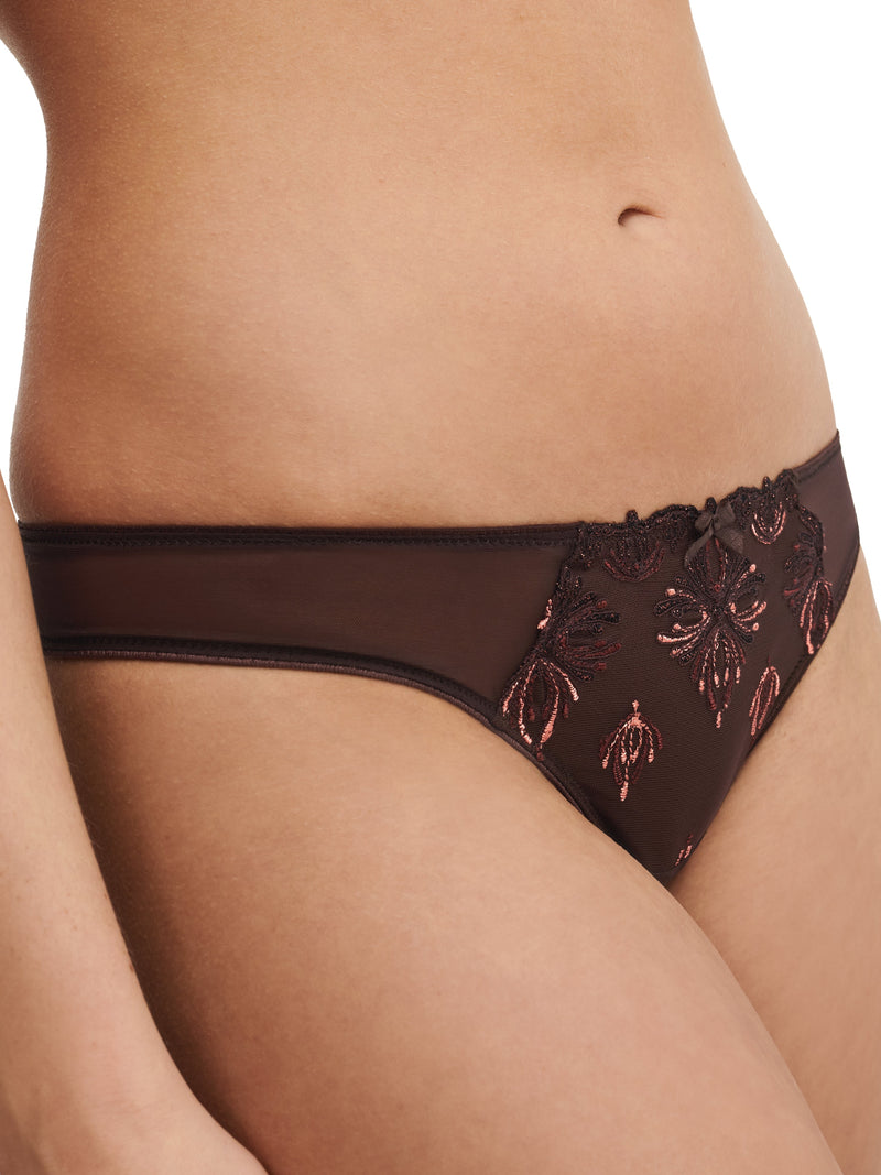 Chantelle - Champs Elysées Tanga Glossy Brown Thong Chantelle 